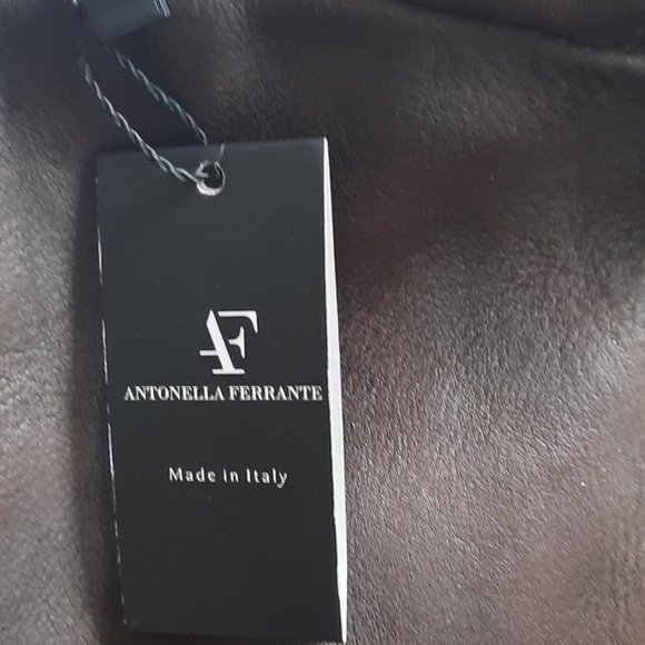 Antonella Ferrante dark brown leather backpack from Italy - Picture 4 of 5